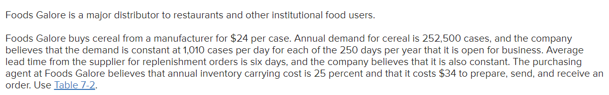 Foods Galore is a major distributor to