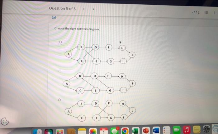 Use the following project information. Choose the