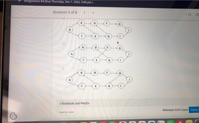 Use the following project information. Choose the