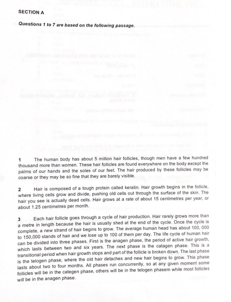 Pls answer all: questions 1 - 10 SECTION A