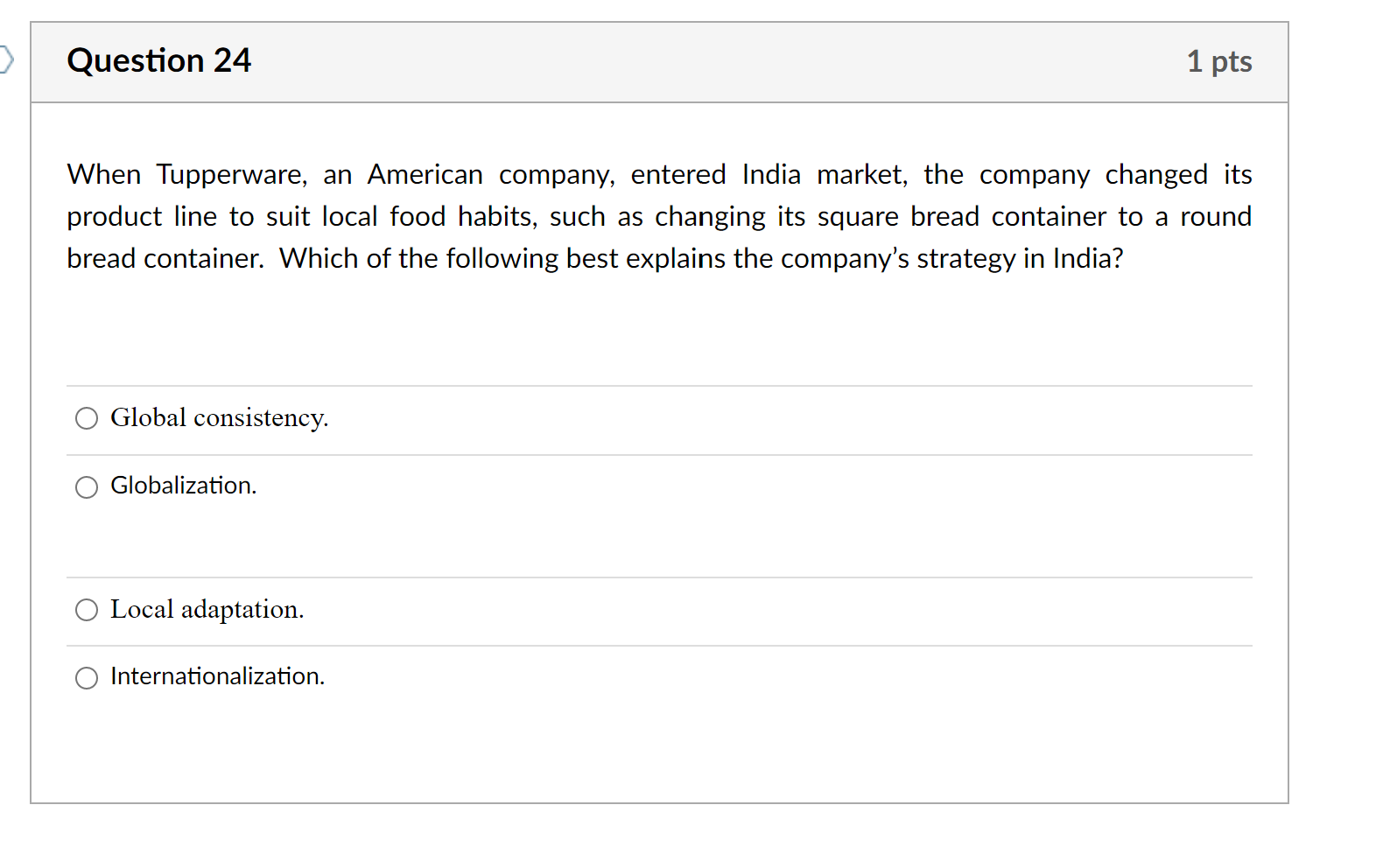 When Tupperware, an American company, entered