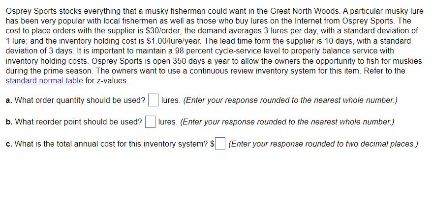 Osprey Sports stocks everything that a musky