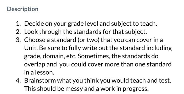 help please Description 1. Decide on your grade