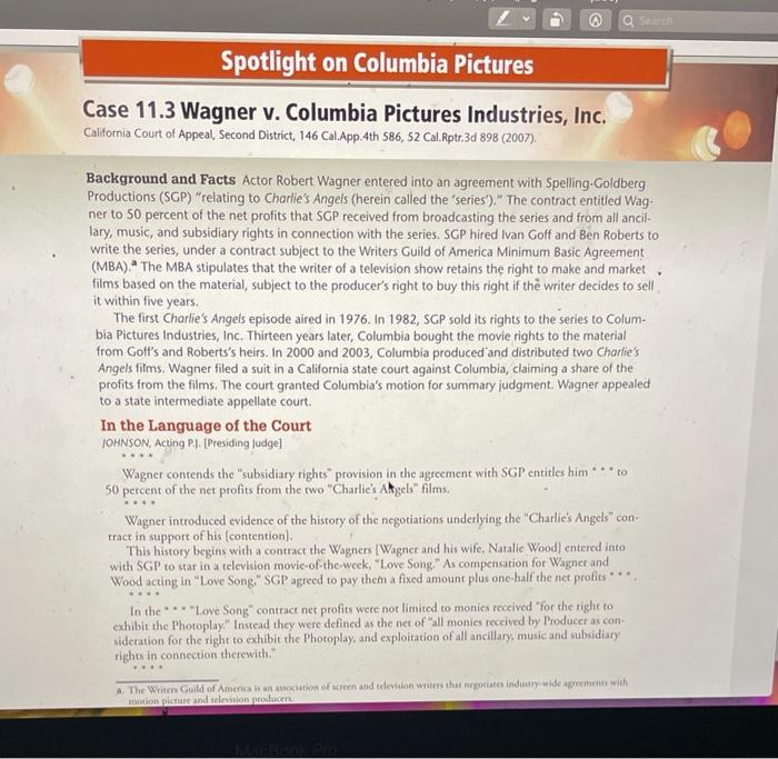 please write a summary of thr case study QSC