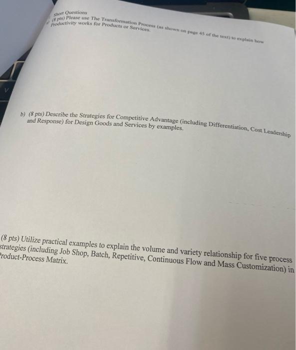 a)please use the transformation process to