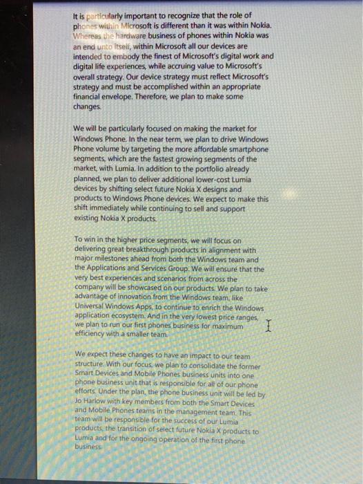 Stephen Elop's Bad News Downsizing email to