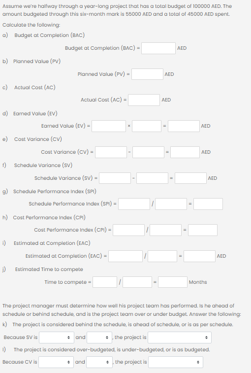 Assume we're halfway through a year-long project