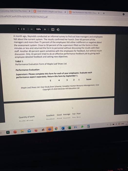 CHAPTER 8 CASE STUDY: Maple Leaf Shoes Ltd.