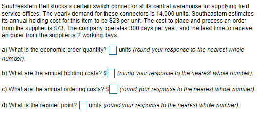 Southeastern Bell stocks a certain switch