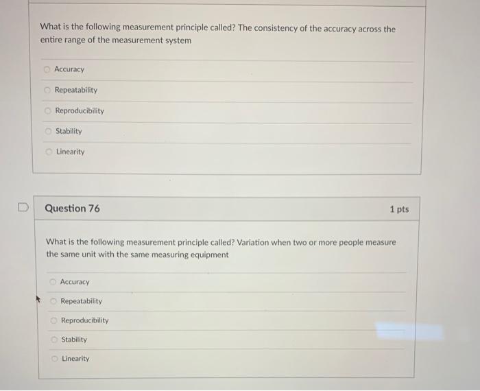 What is the following measurement principle