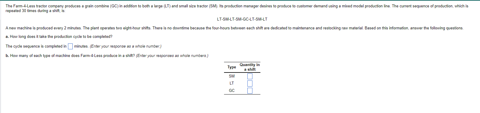 repeated 30 times during a shift, is: