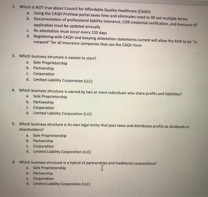 2. Which is NOT true about Council for Affordable