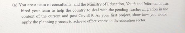 can answer this for me please?? a) You are a team