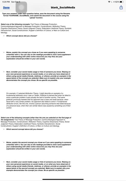 5:24 PM Sun Sep 5 62% Done blank_Social Media G