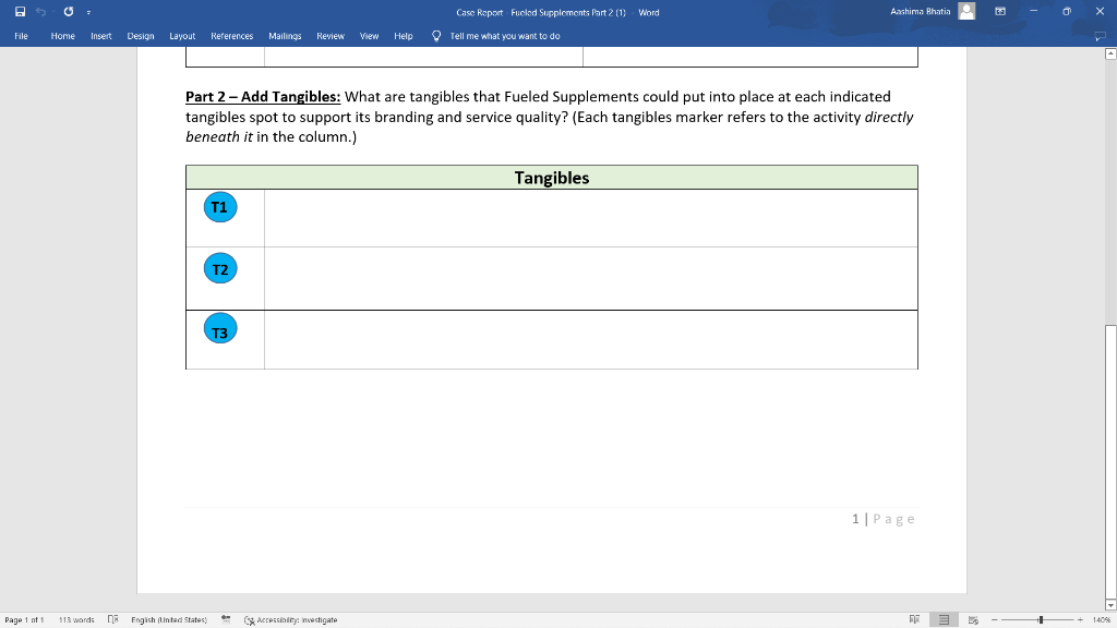 Case: Fueled Supplements Part 2 (Service