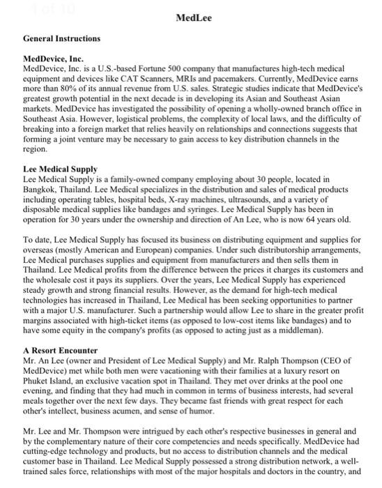 my role is Med device what hs my BATNA,