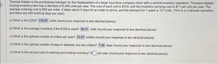 Thomas Kratzer is the purchasing manager for the