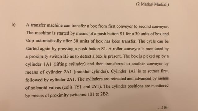A transfer machine can transfer a box from first