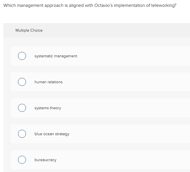 Which management approach is aligned with