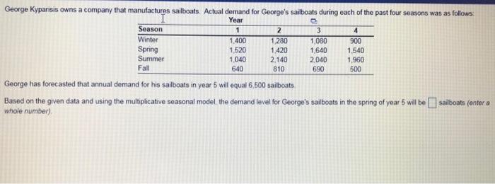 Year 1 Season 4 George Kyparisis owns a company