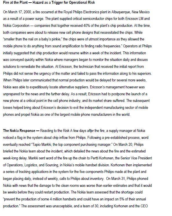 Fire at the Plant - Hazard as a Trigger for