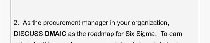 2. As the procurement manager in your
