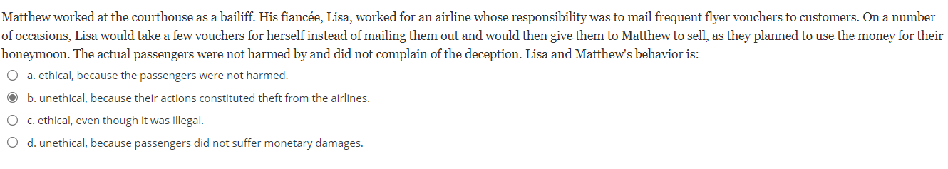 Matthew worked at the courthouse as a bailiff.