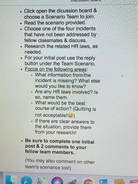 . . . Click open the dicussion board & choose a