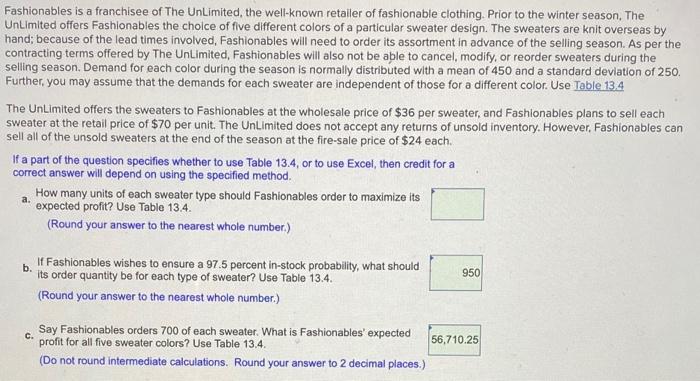 table also included below a, b and C please