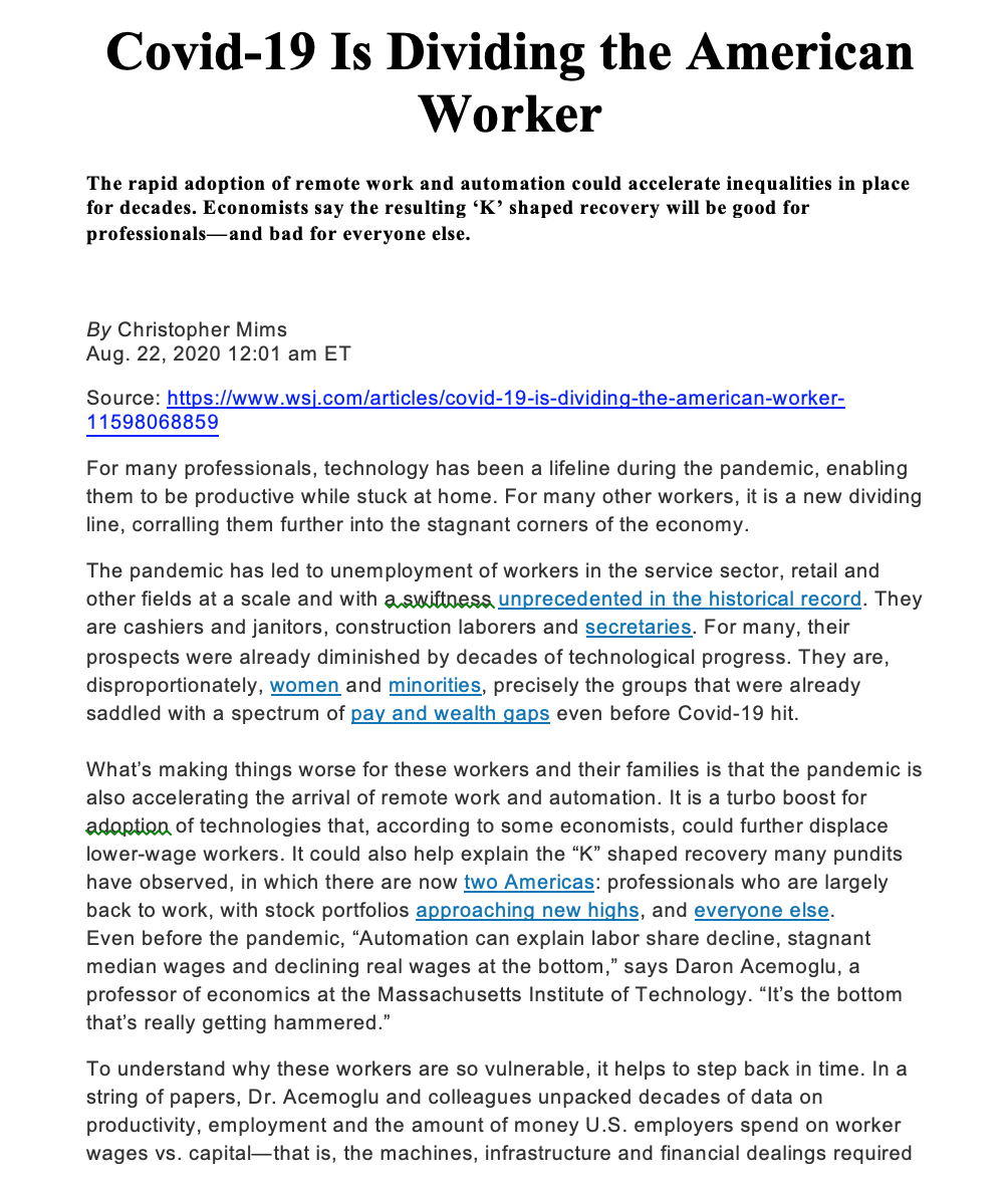 Read the article and then answer the 4 questions