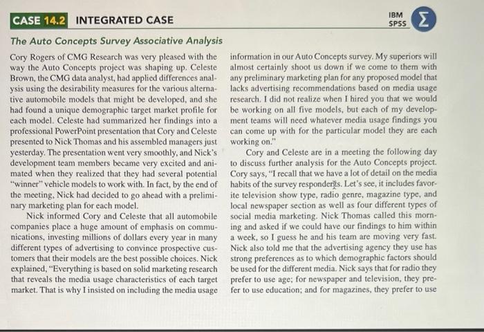 The Auto Concepts Survey Associative Analysis