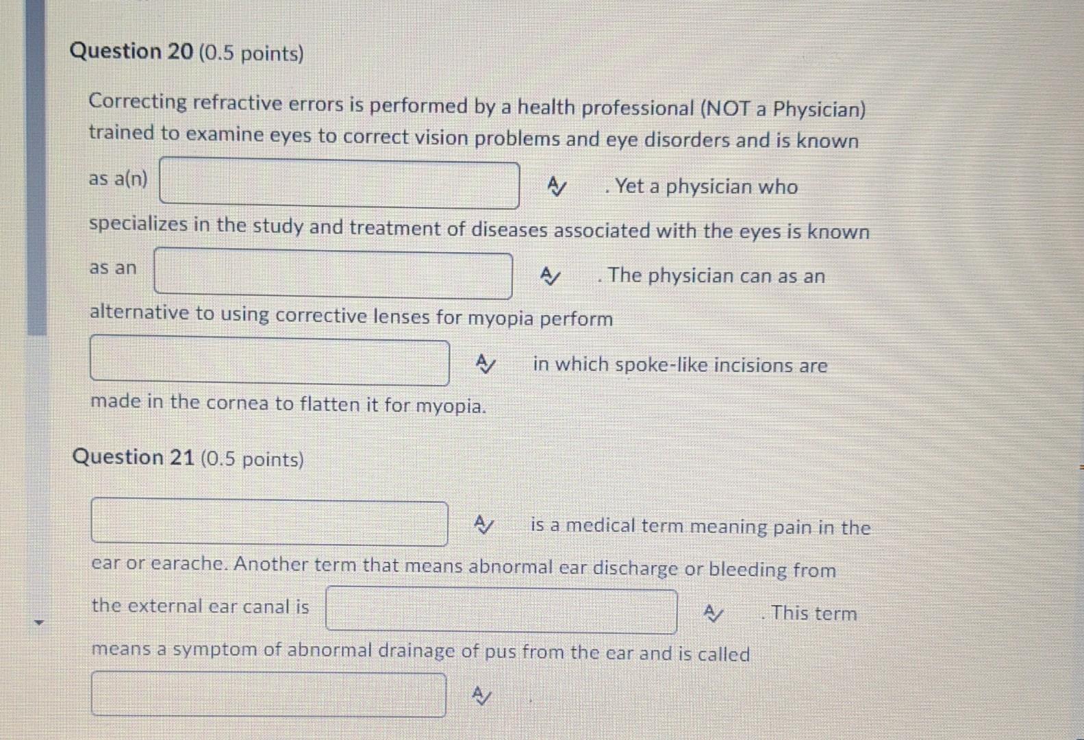 Correcting refractive errors is performed by a