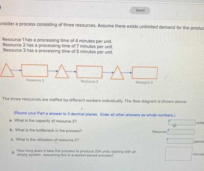 Saved onsider a process consisting of three