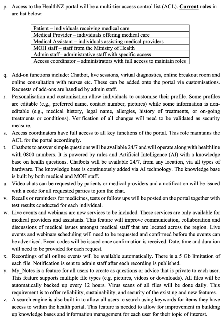 TASKS 1. Requirements Definition Report (40