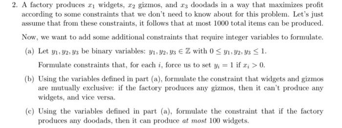Linear Programming, logical constraints to linear