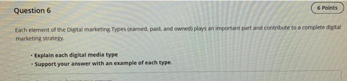 Each element of the Digital marketing Types