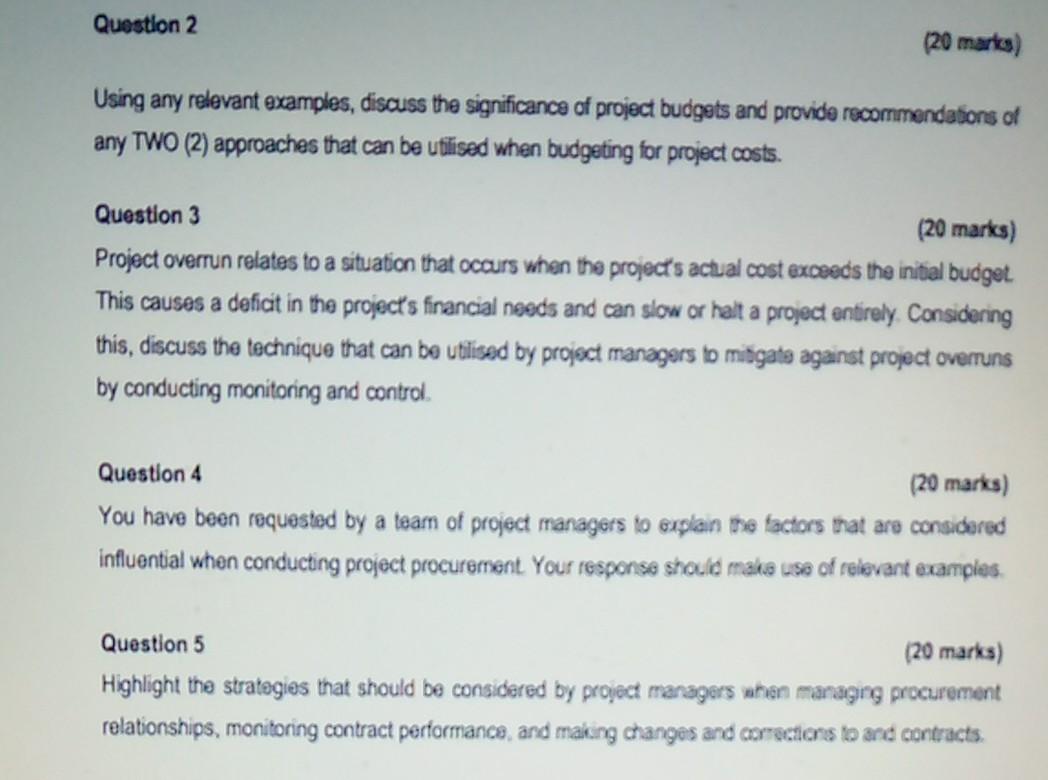 Using any relevant examples, discuss the