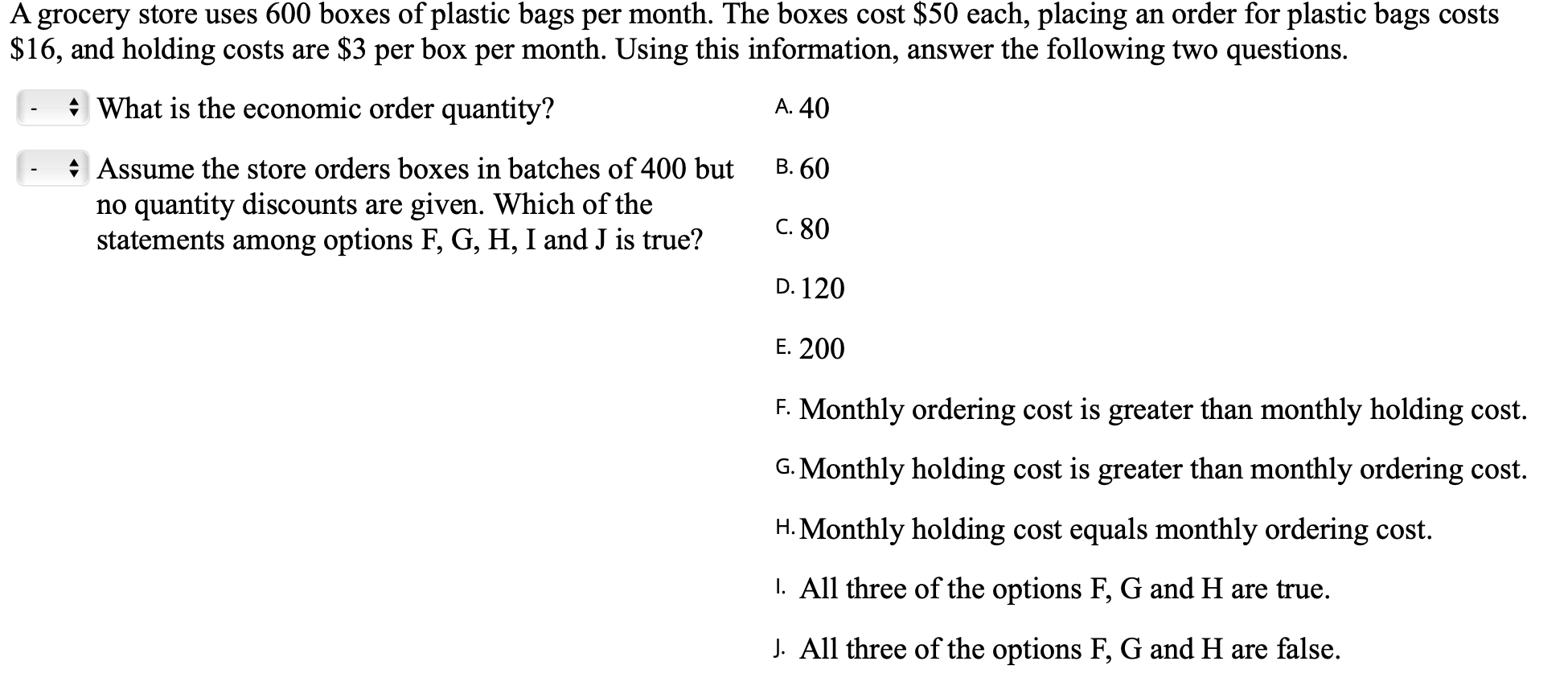 A grocery store uses 600 boxes of plastic bags