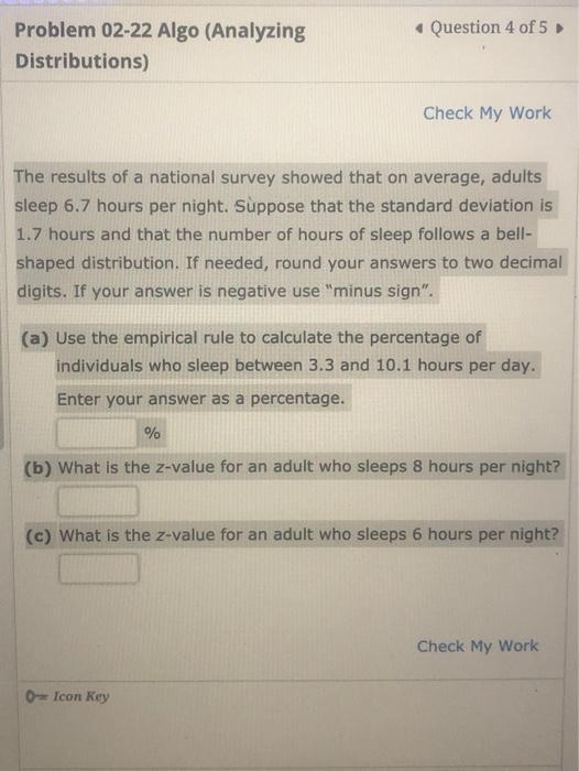 Question 4 of 5 Problem 02-22 Algo (Analyzing
