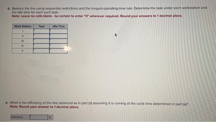 The following tasks are to be performed on an