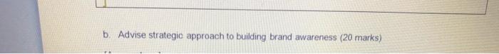 b. Advise strategic approach to building brand