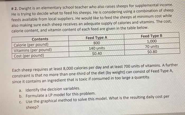 Operation research # 2. Dwight is an elementary