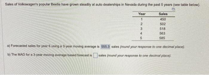 What is the MAD and the MSE? Any help would be