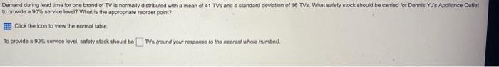 Demand daring lead time for one brand of TV is