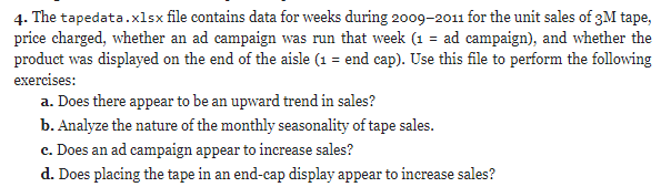Solve using Excel if possible 4. The
