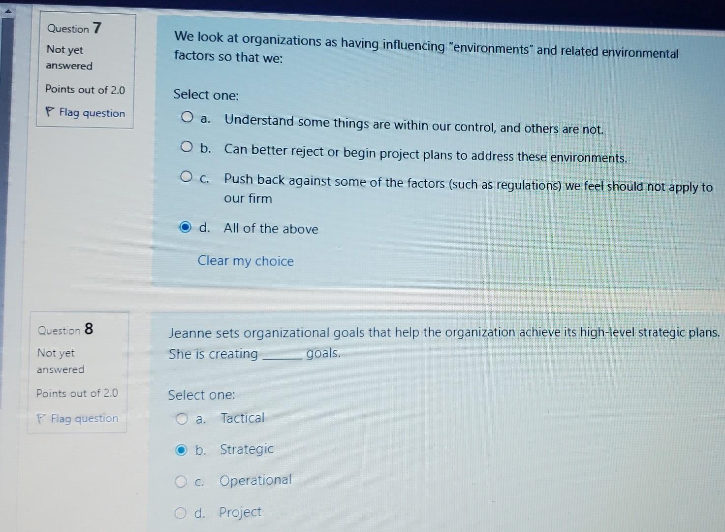 can someone please answer questions 7 and 8 We