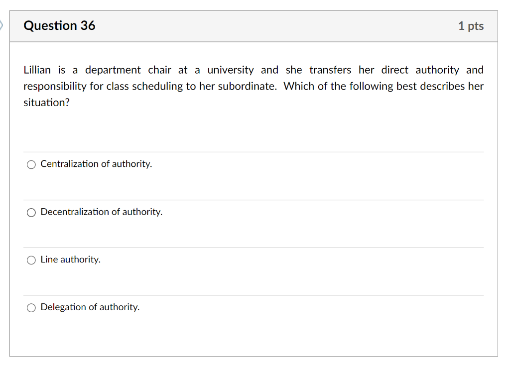 Lillian is a department chair at a university and