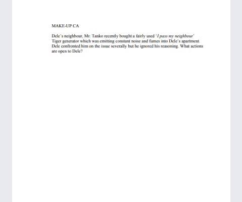 MAKE-UPCA Dele's neighbour, Mt. Tanko recently