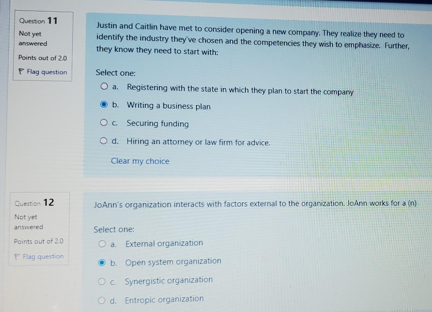 can someone please answer questions 11 and 12
