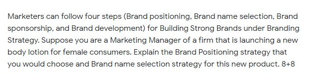 Marketers can follow four steps (Brand